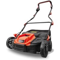 FUXTEC Elektro-Vertikutierer, Rasenlüfter 1500 W, 36 cm Arbeitsbreite und 5 Stufen Tiefeneinstellung, 45 L Grasfangkorb von FUXTEC
