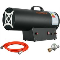 FUXTEC Gasheizgebläse GH51 – regulierbarer Gasheizstrahler 50kW mit Thermostat – Bauheizer/Gasheizer 650 m³/h Luftdurchsatz Heizgebläse inkl. von FUXTEC