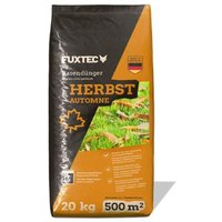 FUXTEC Herbstrasendünger FX-RDH20, Kaliumdünger 20 kg für bis zu 500 m², Rasendünger für Frostschutz, dichten Rasen & Nährstoffversorgung im Herbst von FUXTEC