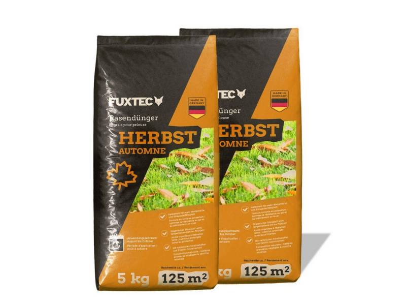 FUXTEC Rasendünger FX-RDH10, 1-St., Kaliumhaltiger Dünger für den Herbst, bis 500m², 10kg Granulat FUXTEC Rasendünger FX-RDH10, 1-St., Kaliumhaltiger Dünger für den Herbst, bis 500m², 10kg Granulat von FUXTEC