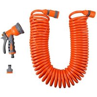 Fuxtec - Spiralschlauch-Set 15 m, Gartenschlauch zum Wässern von kleinen Flächen,Pflanzen und Blumen auf Terrassen und Balkonen, inkl Gartenbrause,2 Fuxtec - Spiralschlauch-Set 15 m, Gartenschlauch zum Wässern von kleinen Flächen,Pflanzen und Blumen auf Terrassen und Balkonen, inkl Gartenbrause,2 von FUXTEC