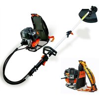 Rückentragbare Benzin Motorsense FX-MS152T mit 52 cc, 2in1 Multitool, jetzt mit Rucksack zum anziehen, 3 ps Leistung Trimmer Rasentrimmer von FUXTEC