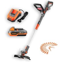 Neuwertig] Fuxtec Rasentrimmer mit Akku 20V FX-E1RT20 Elektrische Motorsense inkl. 2Ah Li-Ionen Batterie & Ladegerät – Schnittbreite 25 cm von FUXTEC