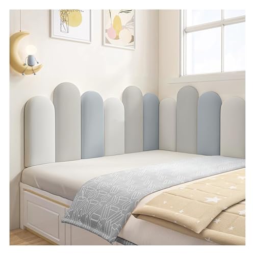 FUYAO 3D-Anti-Kollisions-Wandpolsterung – Kopfteil zum Abziehen und Aufkleben für Kinderzimmer, weiches Schaumstoff, gepolsterte Wandpaneele für Sicherheit und Stil von FUYAO