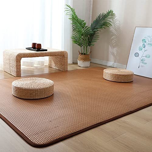 FUYAO Japanische Tatami-Bodenmatte, Rattan Nicht rutschernde atmungsaktive Teppiche, Sommerfaltboden Schlafmatte Innenboden Teppich von FUYAO