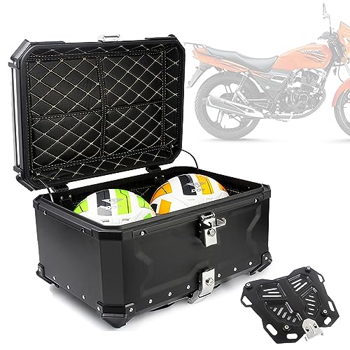 FUYAO Motorrad Koffer Aluminium Top Case Scooter Koffer, 45L 55L 65L 80L 100L wasserdichte Helmkoffer Motorradhecktasche Für Roller, Motorrad, Moped & Quad FUYAO Motorrad Koffer Aluminium Top Case Scooter Koffer, 45L 55L 65L 80L 100L wasserdichte Helmkoffer Motorradhecktasche Für Roller, Motorrad, Moped & Quad von FUYAO