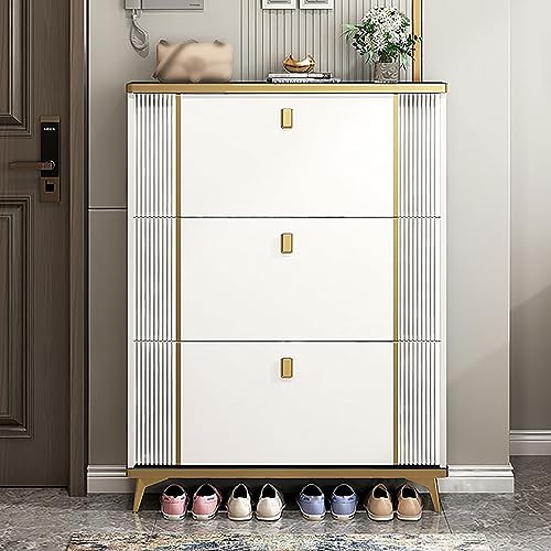 FUYAO Ultra Slim Shoe Storage, Modern Free Standing Tipping Bucket Shoes Storage Cabinet for Entryway, Bedroom, Living Room, Hidden Shoe Organizer von FUYAO