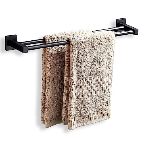 FUYAO Handtuchhalter Ohne Bohren, Doppelter Bad Handtuchstange Wandmontage Handtuchhalter Für Badezimmer Dusche Küche,50cm von FUYAO