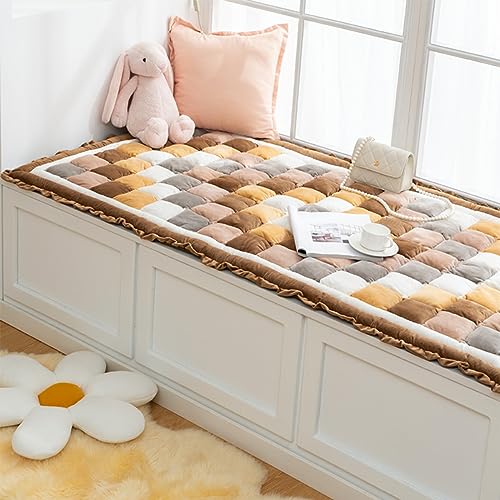 Lustige Fuzzy Bunt Kariert Quadrat Haustier Matte Bett Couch Abdeckung, Abdeckung Garten Chic Baumwolle Boden Möbel Schutzhülle Decken, Geliebt Von Haustier Kinder(Size:60X180CM,Color:C) von FUYAO