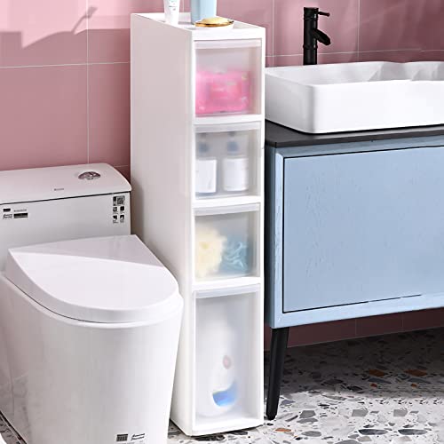 Schmaler Badezimmer-Unterschrank, vertikale Aufbewahrungseinheit mit 2/3/4/5/6 Schubladen, große Kapazität, schmaler Schubladenwagen mit Rollen, platzsparender Aufbewahrungsturm für Badezimmer Schmaler Badezimmer-Unterschrank, vertikale Aufbewahrungseinheit mit 2/3/4/5/6 Schubladen, große Kapazität, schmaler Schubladenwagen mit Rollen, platzsparender Aufbewahrungsturm für Badezimmer von FUYAO