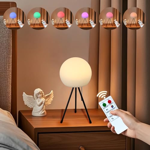 FUYO Outdoor TischLampe Akku mit 8 RGB Farben Dimmbar Kabellos Stehlampe LED Tischleuchte Tragbare Tragbare Farbwechsel Wasserdichte Nachtlicht Lampe für außen garten schlafzimmer camping von FUYO