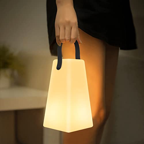 FUYO LED Outdoor Lampe Kabellos Dimmbare Außen Akku Tischlampe mit warmweiß und 8 Farbens Fernbedienung Farbwechsel für Camping Aussen BBQ Garten Schlafzimmer Dekoration von FUYO
