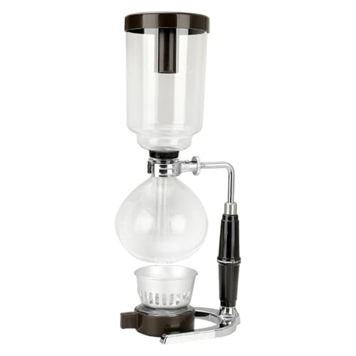 FUYTERY Siphon-Kaffeemaschine, manuelle Kaffeezubereitung, Tisch-Glas-Siphon-Vakuum-Kaffeemaschine (5 Tassen (500 ml)) von FUYTERY