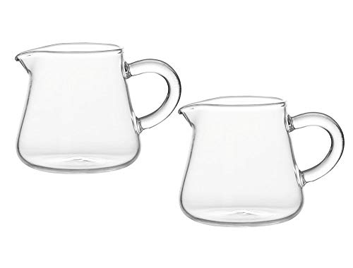 FUYU Mini-Kaffeekanne, hitzebeständig, transparent, Glas, 2 Stück von FUYU