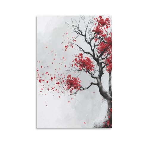 FUYUETTG Aquarell-Baum-Leinwand-Kunst, Vintage-Blätter, Blumenmalerei, Druck auf strukturierter Leinwand, Wandposter, Kunstwerk für Wohnzimmer, Schlafzimmer, Büro, Dekoration, ungerahmt, 30 x 45 cm FUYUETTG Aquarell-Baum-Leinwand-Kunst, Vintage-Blätter, Blumenmalerei, Druck auf strukturierter Leinwand, Wandposter, Kunstwerk für Wohnzimmer, Schlafzimmer, Büro, Dekoration, ungerahmt, 30 x 45 cm von FUYUETTG