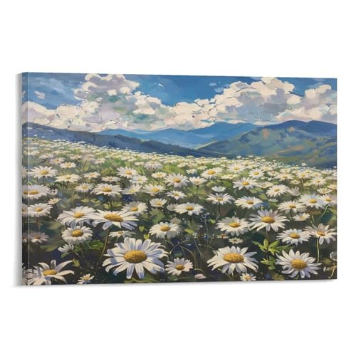FUYUETTG Aquarell-Gänseblümchen-Wandkunst, Graffiti-Stil, weiße Blumen, Gemälde auf strukturierter Leinwand, Wandposter, Kunstwerk für Wohnzimmer, Schlafzimmer, Büro, Dekorrahmen, 30 x 45 cm FUYUETTG Aquarell-Gänseblümchen-Wandkunst, Graffiti-Stil, weiße Blumen, Gemälde auf strukturierter Leinwand, Wandposter, Kunstwerk für Wohnzimmer, Schlafzimmer, Büro, Dekorrahmen, 30 x 45 cm von FUYUETTG