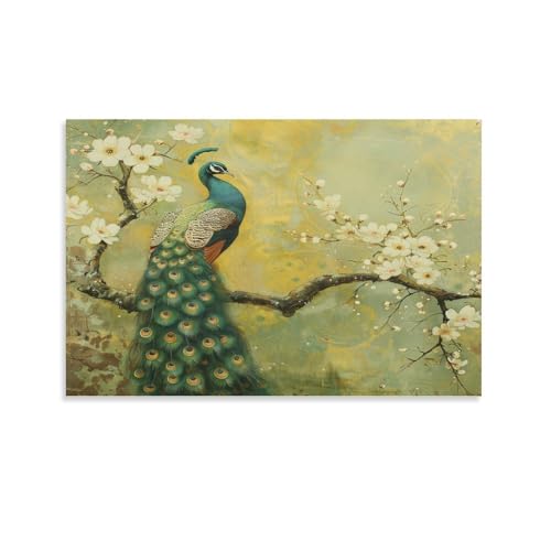 FUYUETTG Aquarell Pfau Leinwand Wandkunst Natur Tier Rustikale Blume Gemälde Druck auf strukturierter Leinwand Wandposter Kunstwerk für Wohnzimmer Schlafzimmer Büro Dekor ungerahmt 20 x 30 cm FUYUETTG Aquarell Pfau Leinwand Wandkunst Natur Tier Rustikale Blume Gemälde Druck auf strukturierter Leinwand Wandposter Kunstwerk für Wohnzimmer Schlafzimmer Büro Dekor ungerahmt 20 x 30 cm von FUYUETTG