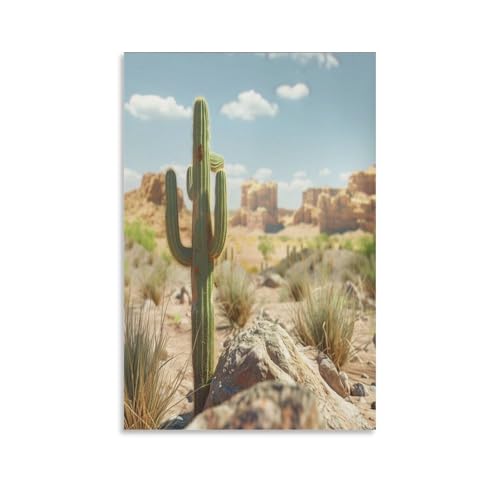 FUYUETTG Kunstdruck auf Leinwand, Motiv: Kaktus, Wüste, Sommerpflanze, Sonne, Naturlandschaft, Gemälde auf strukturierter Leinwand, Wandposter, Kunstwerk für Wohnzimmer, Schlafzimmer, Büro, Dekoration FUYUETTG Kunstdruck auf Leinwand, Motiv: Kaktus, Wüste, Sommerpflanze, Sonne, Naturlandschaft, Gemälde auf strukturierter Leinwand, Wandposter, Kunstwerk für Wohnzimmer, Schlafzimmer, Büro, Dekoration von FUYUETTG