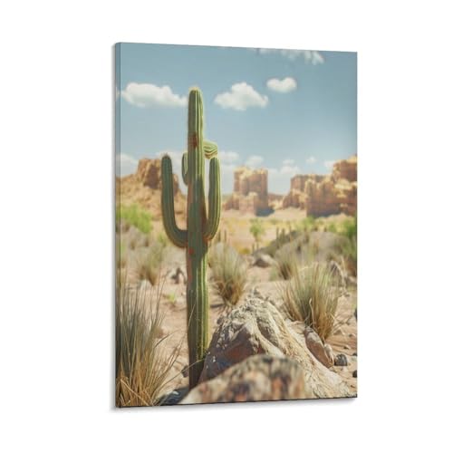FUYUETTG Kunstdruck auf Leinwand, Motiv: Kaktus, Wüste, Sommerpflanze, Sonne, Naturlandschaft, Gemälde auf strukturierter Leinwand, Wandposter, Kunstwerk für Wohnzimmer, Schlafzimmer, Büro FUYUETTG Kunstdruck auf Leinwand, Motiv: Kaktus, Wüste, Sommerpflanze, Sonne, Naturlandschaft, Gemälde auf strukturierter Leinwand, Wandposter, Kunstwerk für Wohnzimmer, Schlafzimmer, Büro von FUYUETTG