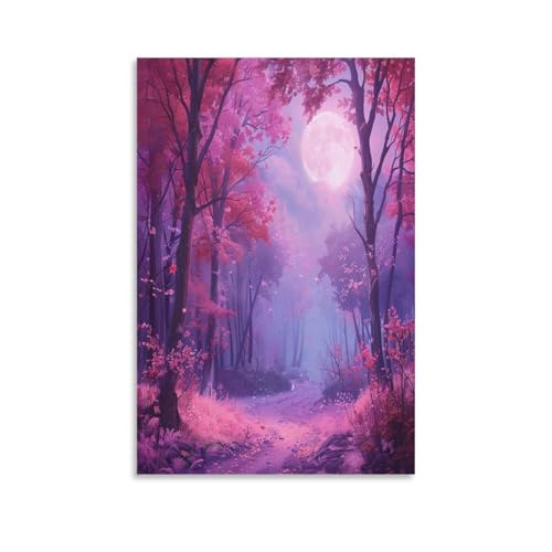 FUYUETTG Kunstdruck auf Leinwand, Motiv: moderner Baum, Herbstwald, Fantasie-Landschaftsgemälde auf strukturierter Leinwand, Wandposter, Kunstwerk für Wohnzimmer, Schlafzimmer, Büro, ungerahmt, 30 x FUYUETTG Kunstdruck auf Leinwand, Motiv: moderner Baum, Herbstwald, Fantasie-Landschaftsgemälde auf strukturierter Leinwand, Wandposter, Kunstwerk für Wohnzimmer, Schlafzimmer, Büro, ungerahmt, 30 x von FUYUETTG