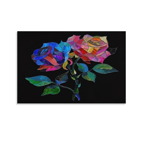 FUYUETTG Kunstdruck auf Leinwand, Vintage-Rosen, Aquarell-Blumen, romantischer Maldruck auf strukturierter Leinwand, Wandposter, Kunstwerk für Wohnzimmer, Schlafzimmer, Büro, Dekoration, ungerahmt, 40 FUYUETTG Kunstdruck auf Leinwand, Vintage-Rosen, Aquarell-Blumen, romantischer Maldruck auf strukturierter Leinwand, Wandposter, Kunstwerk für Wohnzimmer, Schlafzimmer, Büro, Dekoration, ungerahmt, 40 von FUYUETTG