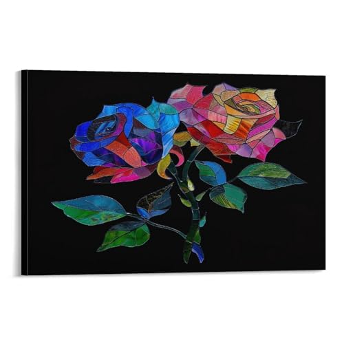 FUYUETTG Kunstdruck auf Leinwand, Vintage-Rosen, Aquarell-Blumen, romantischer Maldruck auf strukturierter Leinwand, Wandposter, Kunstwerk für Wohnzimmer, Schlafzimmer, Büro, Dekorrahmen, 30 x 45 cm FUYUETTG Kunstdruck auf Leinwand, Vintage-Rosen, Aquarell-Blumen, romantischer Maldruck auf strukturierter Leinwand, Wandposter, Kunstwerk für Wohnzimmer, Schlafzimmer, Büro, Dekorrahmen, 30 x 45 cm von FUYUETTG