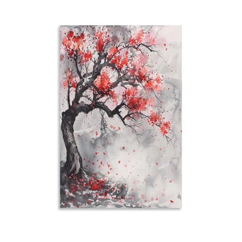 FUYUETTG Kunstdruck auf Leinwand, abstrakter Baum, Vintage-Blume, modernes Pflanzengemälde, Druck auf strukturierter Leinwand, Wandposter, Kunstwerk für Wohnzimmer, Schlafzimmer, Büro, Dekoration FUYUETTG Kunstdruck auf Leinwand, abstrakter Baum, Vintage-Blume, modernes Pflanzengemälde, Druck auf strukturierter Leinwand, Wandposter, Kunstwerk für Wohnzimmer, Schlafzimmer, Büro, Dekoration von FUYUETTG