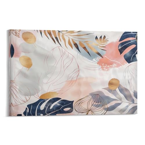 FUYUETTG Minimalistische Pflanzen auf Leinwand, Aquarell-Blattlinie, Zeichnung auf strukturierter Leinwand, Wandposter, Kunstwerk für Wohnzimmer, Schlafzimmer, Büro, Dekorrahmen, 20 x 30 cm FUYUETTG Minimalistische Pflanzen auf Leinwand, Aquarell-Blattlinie, Zeichnung auf strukturierter Leinwand, Wandposter, Kunstwerk für Wohnzimmer, Schlafzimmer, Büro, Dekorrahmen, 20 x 30 cm von FUYUETTG