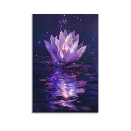 FUYUETTG Rustikale Blumen-Leinwandkunst, Natur-Fantasie-Lotusblumen-Gemälde auf strukturierter Leinwand, Wandposter, Kunstwerk für Wohnzimmer, Schlafzimmer, Büro, Dekoration, ungerahmt, 40 x 60 cm FUYUETTG Rustikale Blumen-Leinwandkunst, Natur-Fantasie-Lotusblumen-Gemälde auf strukturierter Leinwand, Wandposter, Kunstwerk für Wohnzimmer, Schlafzimmer, Büro, Dekoration, ungerahmt, 40 x 60 cm von FUYUETTG