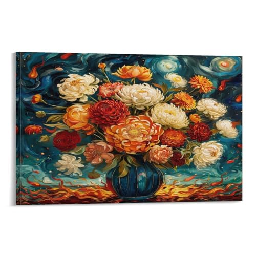 FUYUETTG Vase, Blume, Leinwand, Wandkunst, rustikaler Naturstrauß, abstrakter Kunstdruck auf strukturierter Leinwand, Wandposter, Kunstwerk für Wohnzimmer, Schlafzimmer, Büro, Dekorrahmen, 30 x 45 cm FUYUETTG Vase, Blume, Leinwand, Wandkunst, rustikaler Naturstrauß, abstrakter Kunstdruck auf strukturierter Leinwand, Wandposter, Kunstwerk für Wohnzimmer, Schlafzimmer, Büro, Dekorrahmen, 30 x 45 cm von FUYUETTG