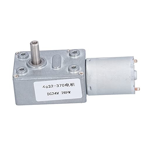 FUZHUI Schneckengetriebemotor, DC24V Reduzieren Sie den elektrischen Getriebemotor Hohe Torsionsgeschwindigkeit, Selbsthemmend, aus Aluminium & Messing, Vielseitig für Automatisierte Systeme von FUZHUI