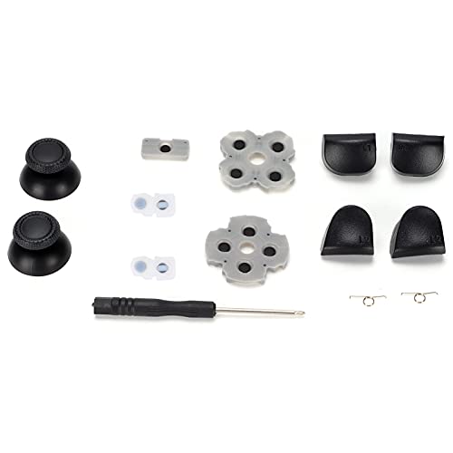 PS5-Controller-Wippe aus Leitfähigem Gummi, Ersatzteil-Kit für PS5-Controller, Controller-Ersatzteile-Kit für PS5-Griff, Gummipad, Wippe, 3D-Kunststoffkappe, L12-Ersatztasten-Set, Ersatzteile für PS5 von FUZHUI
