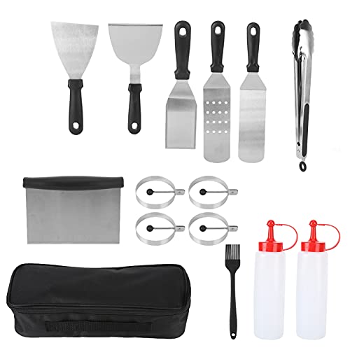 Stainless Steel BBQ Tool Set, NonStick Griddle Accessories, Complete Outdoor Cooking Utensils Kit, Heat‑ and Durably, for Barbecue Grilling and Use von FUZHUI