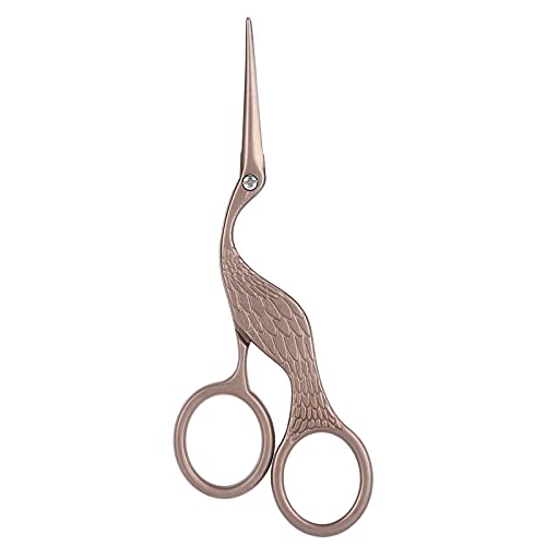 Vintage Craft Bird Shaped Scissors, Stainless Steel Cutting Tip, Sewing and Embroidery Tool, Decorative and Functional, Comfortable Cutting, smoothness and Burr Handle (Tea Titanium) von FUZHUI