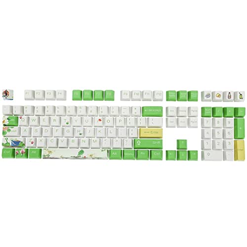 PBT Tastenkappen 108 Tasten Blume Farbstoff Sublimation OEM Mechanische Tastatur Tastenkappe ForCherry MX Schalter Personalisierte Tastenkappen Blume Thema Tastenkappen Farbstoff-Sub PBT OEM von FUZYXIH