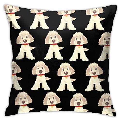 FUkker Kissenbezug, Goldendoodle-Hunde, dekorativer Überwurf-Kissenbezug, weiche Kissenbezüge, 40 x 40 cm, für Schlafzimmer, Sofa von FUkker