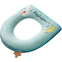 Universal Home Toilettensitzbezug Kissen mit Griff Badezimmer weich waschbar Toilettensitzbezug Pads Seeblau von FVBJD