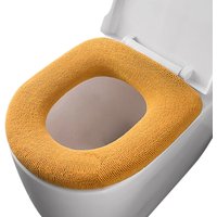 Haushalts-Toilettensitzkissen, Ganzjahres-Toilettenkissen mit Griff, Toilettenbezug, gelb von FVBJD