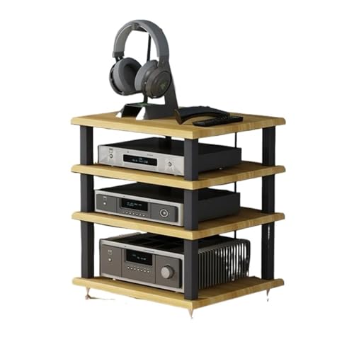 FVCTGHZ 4 Layer small Rack Audio Rack Power Amplifier Cabinet Headphone Amplifier amp Printer Rack(4Layer Walnut) von FVCTGHZ