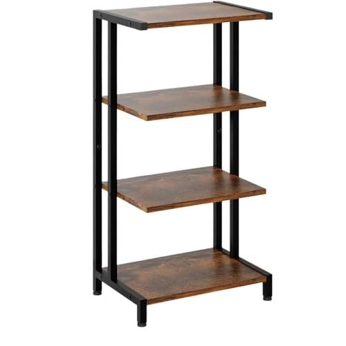 FVCTGHZ 4Tier AV Media Stand Corner Shelf Wooden Corner Shelves Component Cabinet Stereo Audio von FVCTGHZ