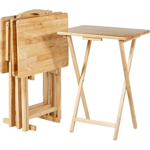 FVCTGHZ Klassischer tragbarer TV-Dinner-Tisch mit rechteckigem Klapptablett(Espresso) von FVCTGHZ