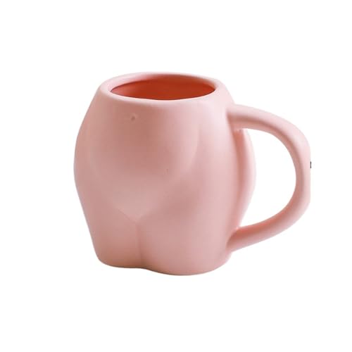 FVCTGHZ Kreative Keramiktasse Milchkaffeetasse abstrakte Körperform Wassertasse Hintern Untere Hauptdekoration(SILVER 1PC) von FVCTGHZ