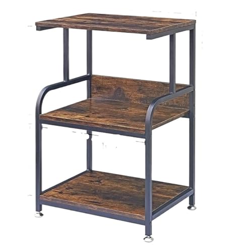 FVCTGHZ Media Stand Corner Shelf Wooden Shelves Printer Shelf Rack Copier Movable Host Multi-Layer Storage(50 40 75) von FVCTGHZ