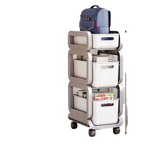 FVCTGHZ Schoolbag Rack Movable Trolley Book Storage Rack Artifact Multi-Layer Bag Storage Under The Table(XL) von FVCTGHZ