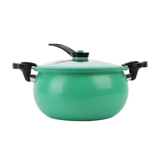 Haushalt 8L Große Kapazität 28cm Suppentopf Multifunktionale Antihaft-Topf Küche Kochen Gas(Green) von FVCTGHZ