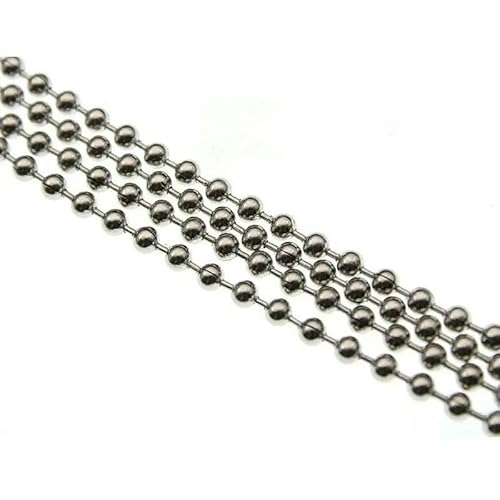 1,5 2,0 2,4 3,2 4 6 8 10 mm Perlenkugel Edelstahl Kugelperlenketten & Verbinderverschluss für DIY Halsketten Schmuckherstellung - Kugelperlen 4,5 mm von FVFIJH