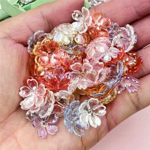 100 Stück/Beutel, 15 mm, Acryl, DIY, Galsang-Blumen, lose Perlen, Ohrringe für Schmuckherstellung, Halsketten, Armbänder, mehrfarbig 100 Stück/Beutel, 15 mm, Acryl, DIY, Galsang-Blumen, lose Perlen, Ohrringe für Schmuckherstellung, Halsketten, Armbänder, mehrfarbig von FVFIJH