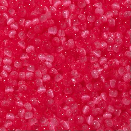 100 Stück Glas-Imitat-Katzenaugen-Perlen, rund, bunt, gerades Loch, lose Perlen, handgefertigt, DIY-Perlen, Ohrringe, Zubehör, Armbänder, Stil 02–4,0 mm x 100 Stück von FVFIJH