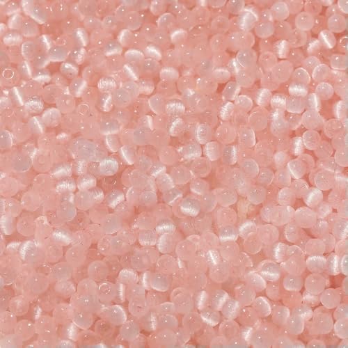 100 Stück Glas-Imitat-Katzenaugen-Perlen, rund, bunt, gerades Loch, lose Perlen, handgefertigt, DIY-Perlen, Ohrringe, Zubehör, Armbänder, Stil 09, 4,0 mm x 100 Stück von FVFIJH