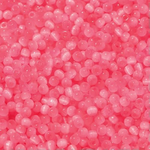 100 Stück Glas-Imitat-Katzenaugen-Perlen, rund, bunt, gerades Loch, lose Perlen, handgefertigt, DIY-Perlen, Ohrringe, Zubehör, Armbänder, Stil 13–4,0 mm x 100 Stück von FVFIJH